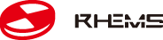 旧ロゴ(赤い楕円と白い図形、英字のRHEMS)